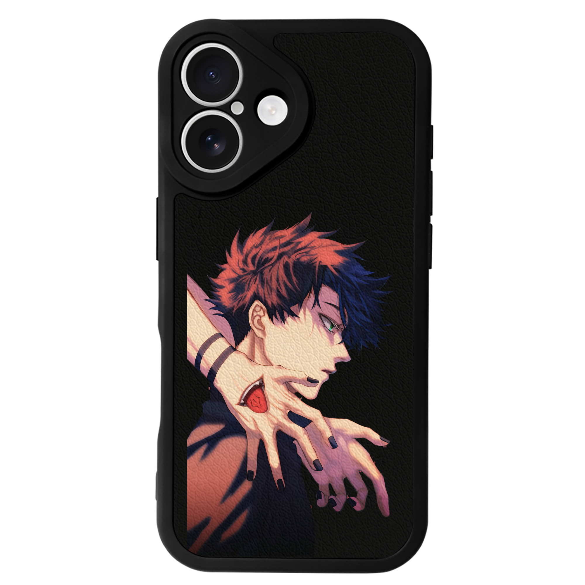 （画像用） 呪術廻戦 Jujutsu Kaisen 【iPhone 16シリーズ対応】シリコンスマホケース（レザー調） 材質：シリコン